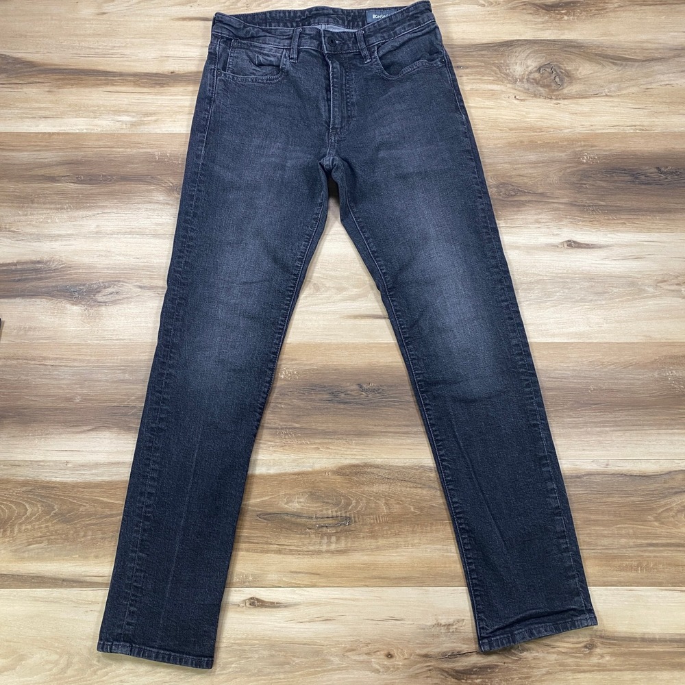 Bonobos Jeans Mens 31x32 Minimalist Cotton Blend Stretch Slim Dark Charcoal Grey